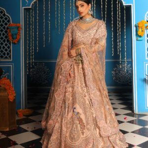 Champagne Gold Bridal Lehenga Set