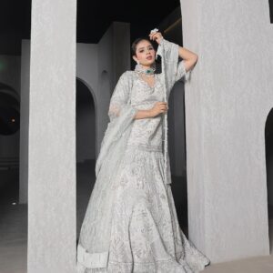 Moonstone Grey Embellished Lehenga Set