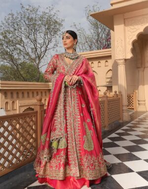Ruby Red Bridal Lehenga Set