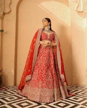 Scarlet Heritage Bridal Lehenga Set