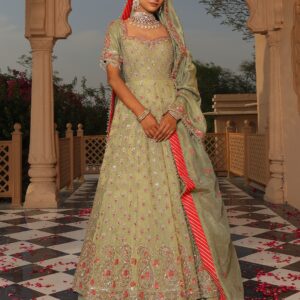Pistachio Green Bridal Lehenga Set