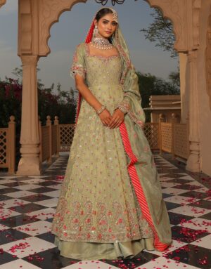 Pistachio Green Bridal Lehenga Set