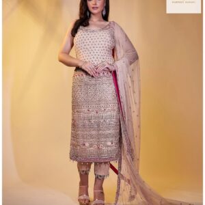 Pastel Pink Embroidered Kurta Set