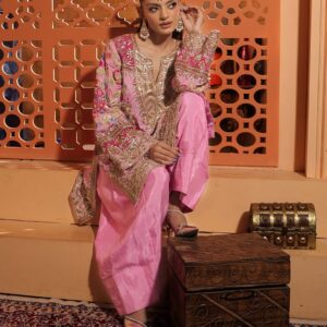 Pink Embroidered Kurta Set