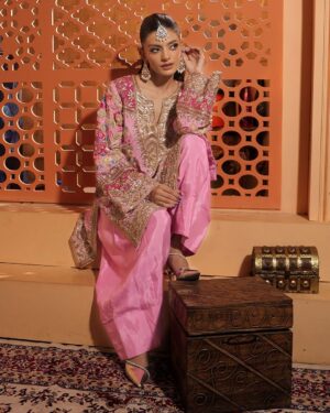 Pink Embroidered Kurta Set