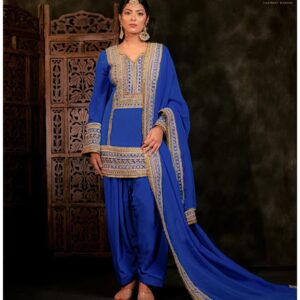 Cobalt Blue Embroidered Kurta Set