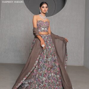 Multi-Floral Embroidered Lehenga Set